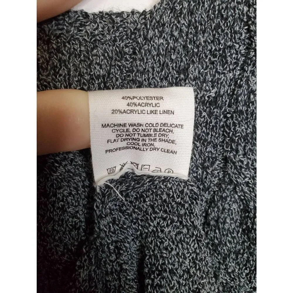 Rumored Lakeville Cable Knit Scoop Neck Racerback Maxi Dress in Smoke Heather